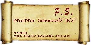 Pfeiffer Seherezádé névjegykártya